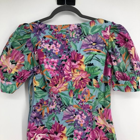 stradivarius Little Heaven Floral Print Sweetheart Neckline Puffsleeve Minidress - Picture 10 of 16